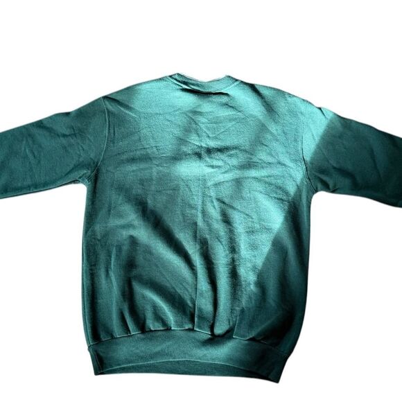 Morning Sun Sweatshirt Womens Medium Layered Collar Dark green Ivory Pinecone - Picture 6 of 11